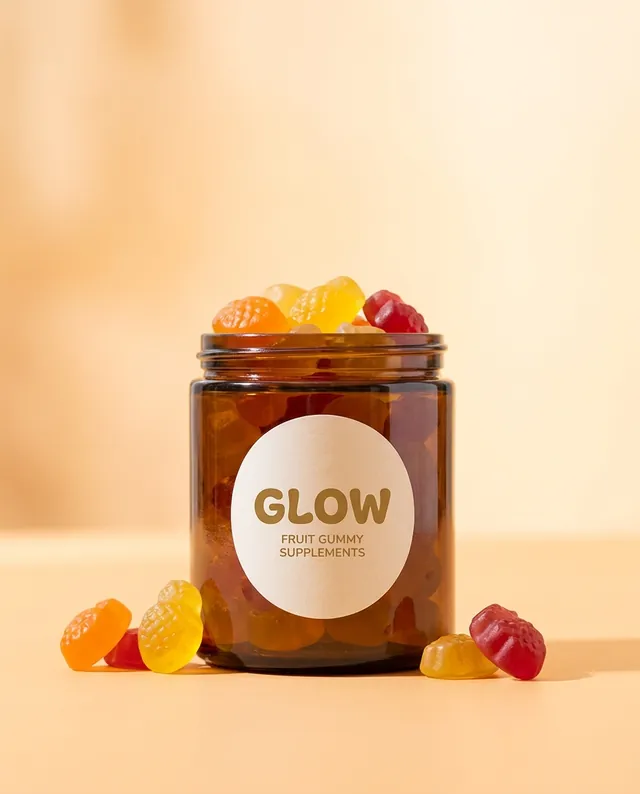 GLOW Gummy supplement ad creative